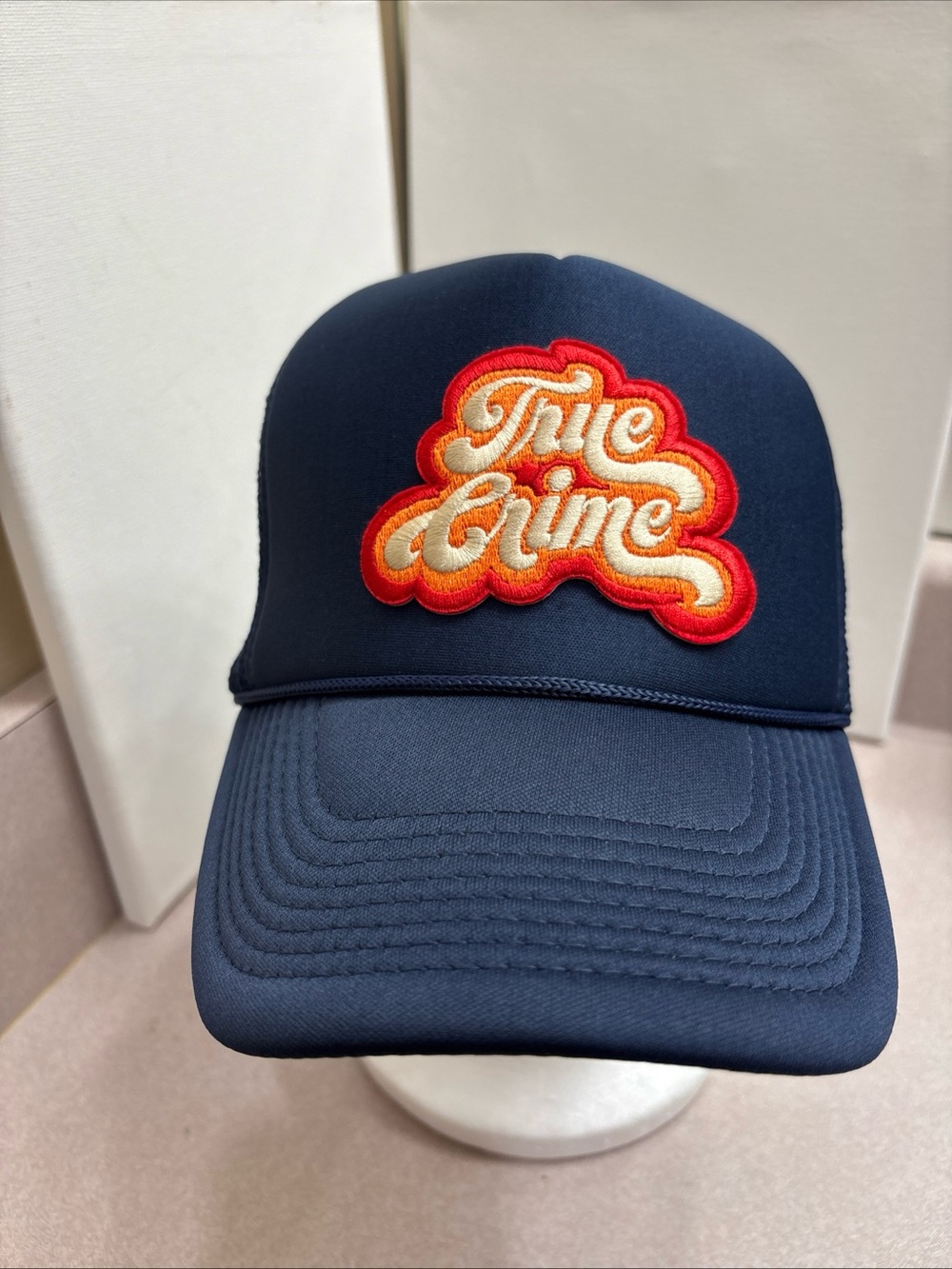 True Crime Patch Logo Snap Back Trucker Hat Cap Mesh Rope Foam Unisex One Size